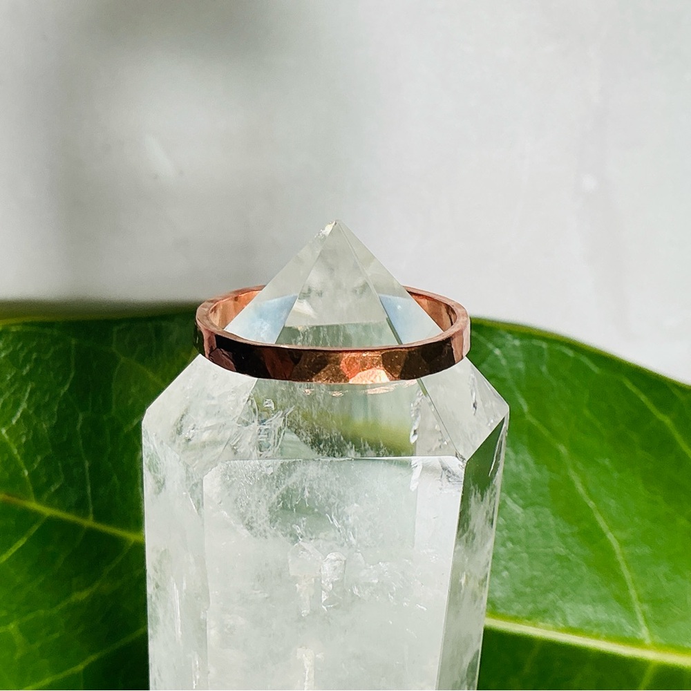 Raw Copper Ring Size 14 Band Jewelry Minimal Hammered Solid Handcrafted Made USA